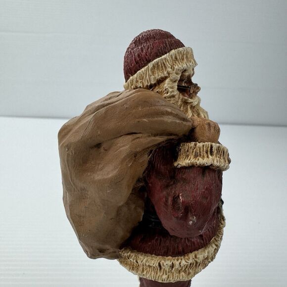 Vintage Santa Claus Figurine America Teddy Bear Christmas Decoration Rustic - Picture 11 of 16
